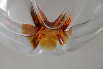 Italian Space Age Ball Pendant Lamp Attributed to Mazzega 1970s