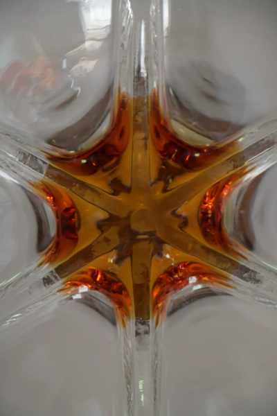 Italian Space Age Ball Pendant Lamp Attributed to Mazzega 1970s