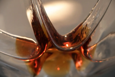 Italian Space Age Ball Pendant Lamp Attributed to Mazzega 1970s