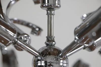 Italian Space Age Chrome Sputnik Chandelier Pendant Lamp 1970s