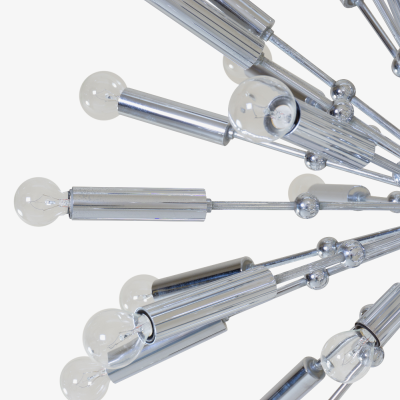 Italian Sputnik Chandelier in Nickel