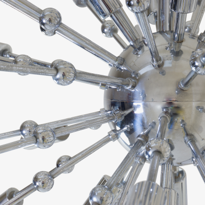 Italian Sputnik Chandelier in Nickel