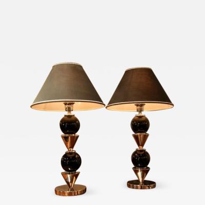 Italian Steel Ball Lamps