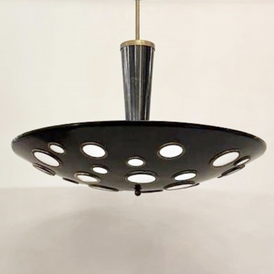 Italian Suspension Lamp By Lumen Milano 1950
