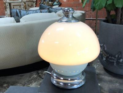 Italian Table Lamp 1960s Double White Orb