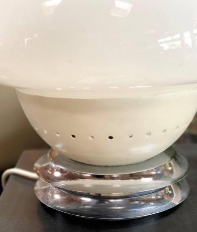 Italian Table Lamp 1960s Double White Orb