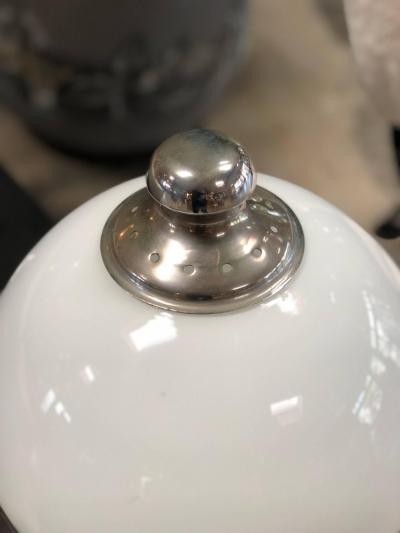 Italian Table Lamp 1960s Double White Orb