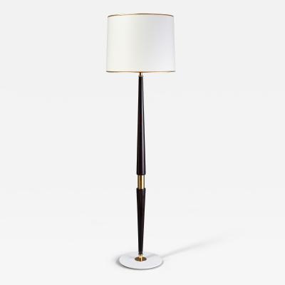 Italian Tapered Wood Floor Lamp 1950s