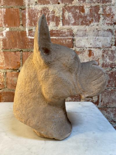 Italian Terracotta Cane Corso Sculpture 1980