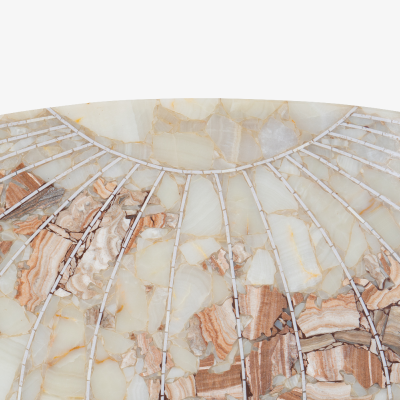 Italian Tessellated Stone Map of the World Art Sculpture in Quartz and Agate