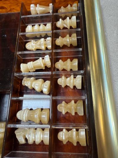 Italian Tortoiseshell Lucite Chess Set