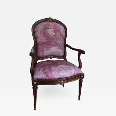 Italian Transition Olive Wood Fauteuil