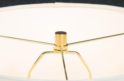 Italian Travertine Walnut Cone Style Table Lamp