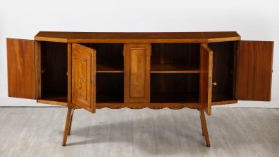 Italian Tuscan Art Deco Carved Oak Sideboard or Credenza circa 1940