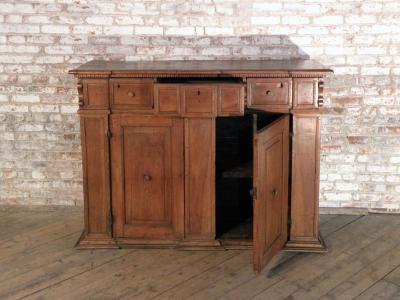 Italian Tuscan Baroque 17th Century Walnut Credenza