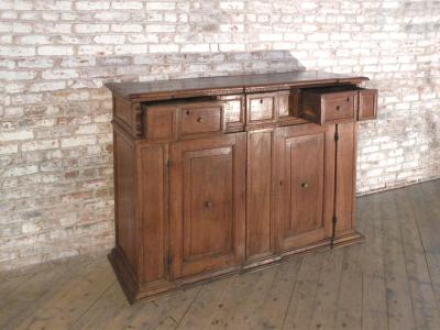 Italian Tuscan Baroque 17th Century Walnut Credenza