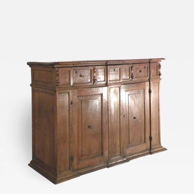 Italian Tuscan Baroque 17th Century Walnut Credenza