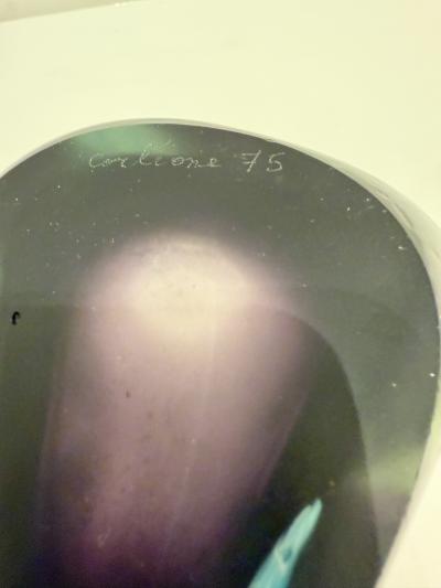 Italian Vase in Glass signed and dated