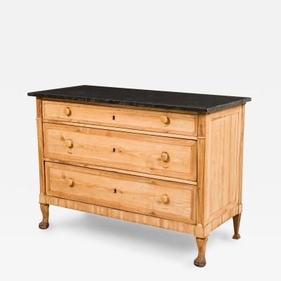 Italian Venetian Black Marble Commode