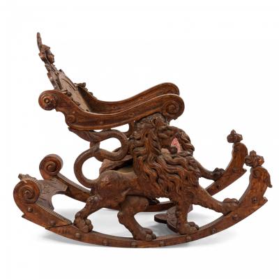 Italian Venetian Fruitwood Rocking Chair
