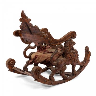 Italian Venetian Fruitwood Rocking Chair