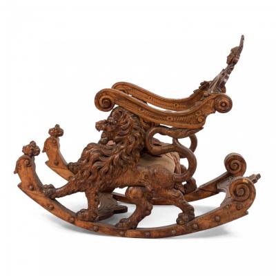 Italian Venetian Fruitwood Rocking Chair