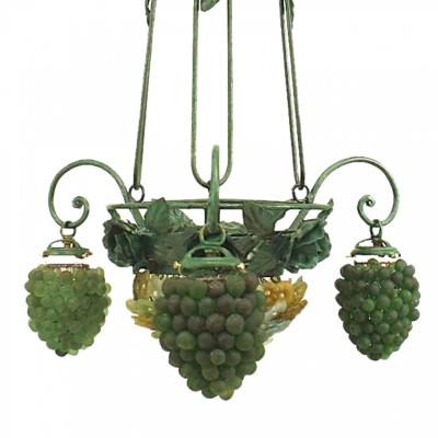 Italian Venetian Grape and Flower Chandelier