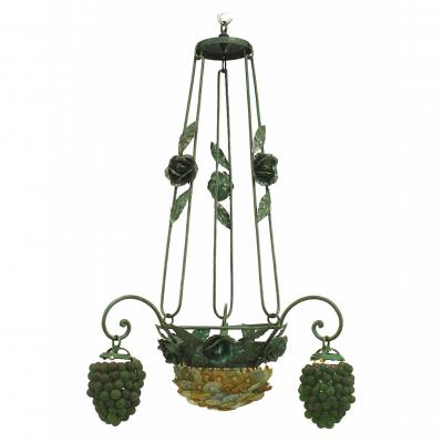 Italian Venetian Grape and Flower Chandelier