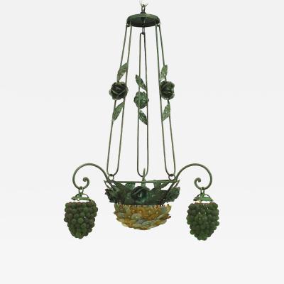 Italian Venetian Grape and Flower Chandelier