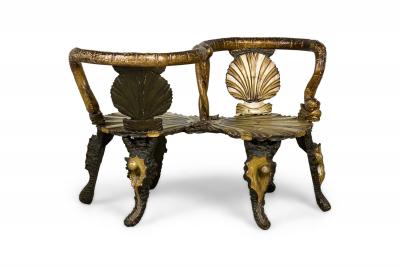 Italian Venetian Grotto Seashell Tete a tete