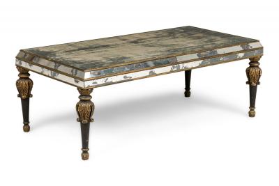 Italian Venetian Mid Century Mirrored Coffee Table