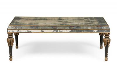 Italian Venetian Mid Century Mirrored Coffee Table