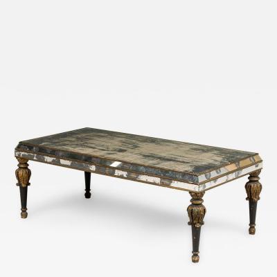 Italian Venetian Mid Century Mirrored Coffee Table