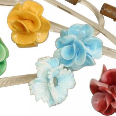 Italian Venetian Murano Glass Flowers