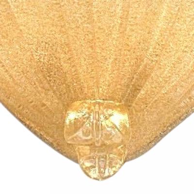 Italian Venetian Murano Ventola Gold Glass Wall Sconces