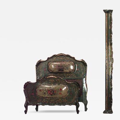 Italian Venetian Painted Twin Beds