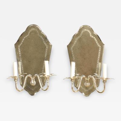 Italian Venetian Style Mirrored Wall Sconces