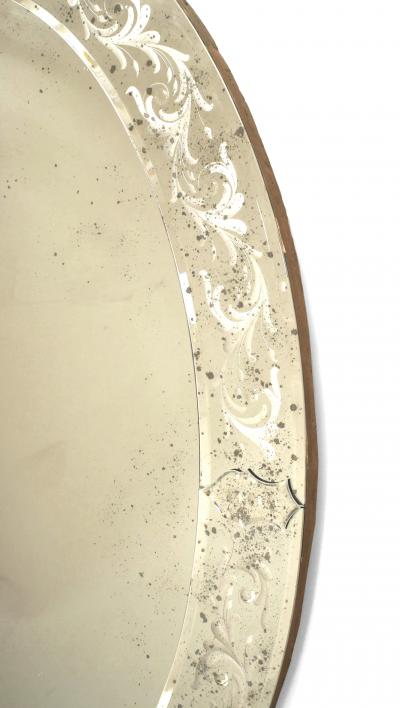 Italian Venetian Style Murano Oval Mirrors