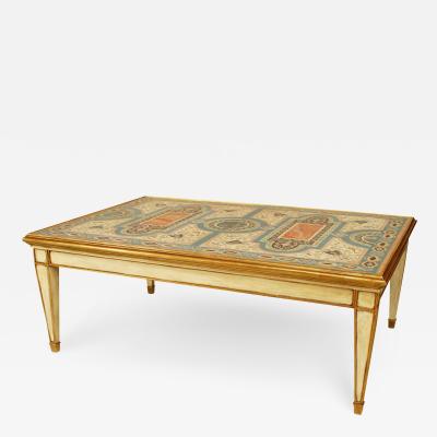 Italian Venetian Style Painted Panel Coffee Table