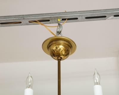 Italian Vintage Brass Chandelier Ten Lights Mid Century Modern 1950