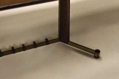 Italian Vintage Dining Table in Mahogany Rosewood and Brushed Brass Italy