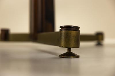 Italian Vintage Dining Table in Mahogany Rosewood and Brushed Brass Italy