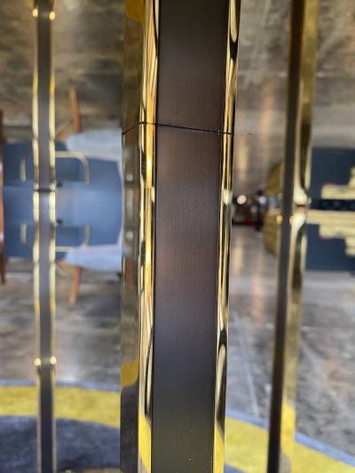 Italian Vintage Marble and Brass Side Coffee Table 1980s