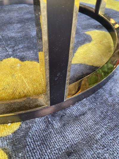 Italian Vintage Marble and Brass Side Coffee Table 1980s