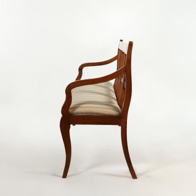 Italian Walnut Bench circa 1880