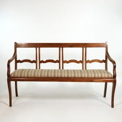 Italian Walnut Bench circa 1880