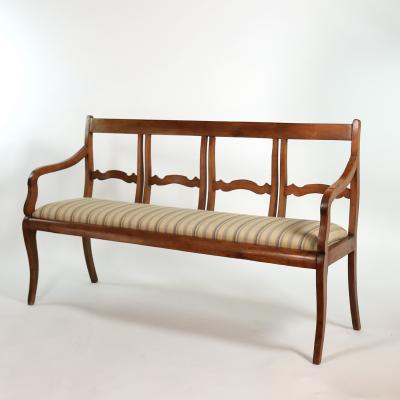 Italian Walnut Bench circa 1880
