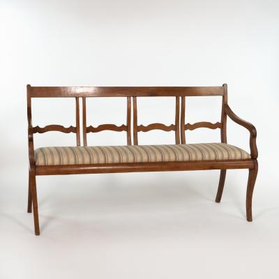 Italian Walnut Bench circa 1880