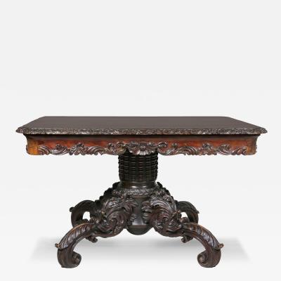 Italian Walnut Center Table