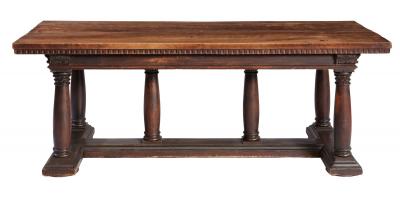 Italian Walnut Column Base Console